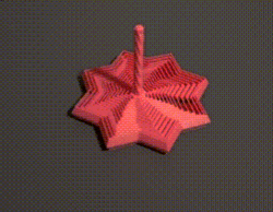 Demonstração do peão estrela impresso em 3D