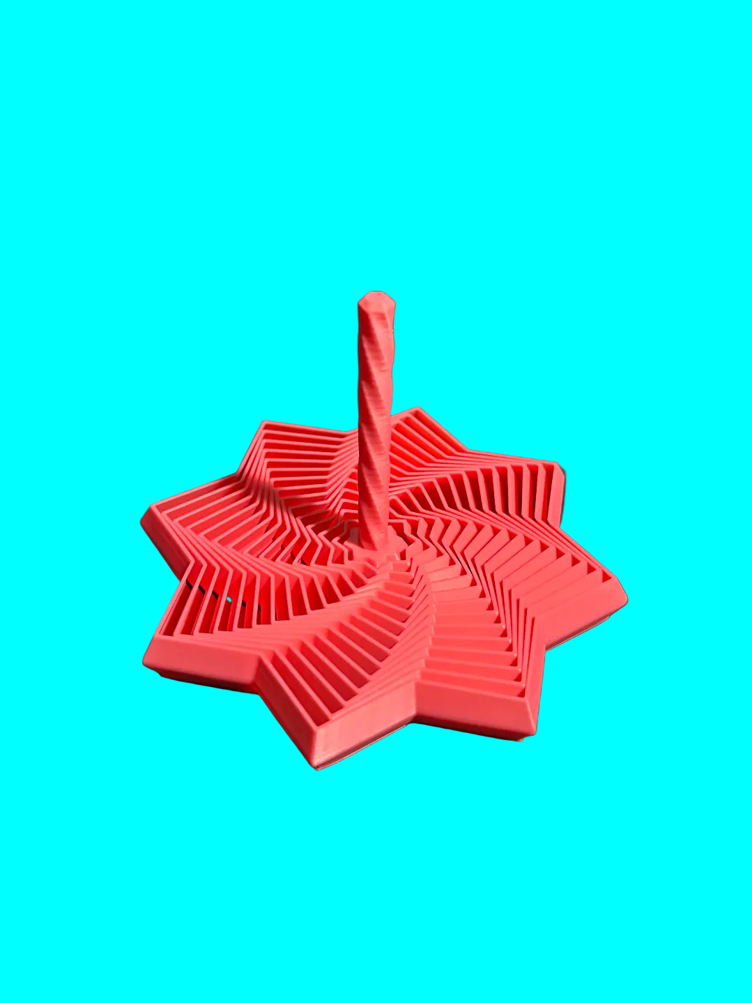 Peão estrela vermelho impresso em 3D