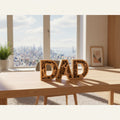 Wood color 3D printed Dad Father's Day decor with hobbies