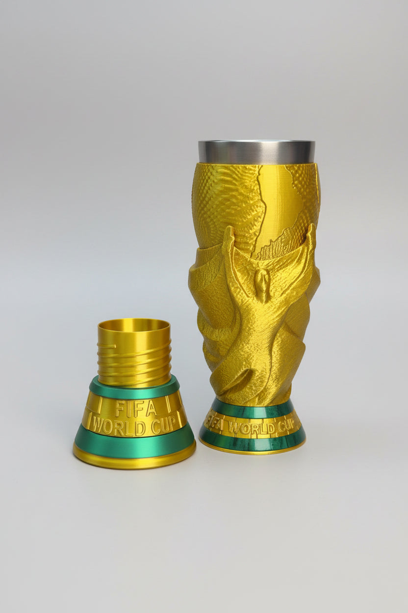World Cup trophy tumbler holder 3D printed product front view